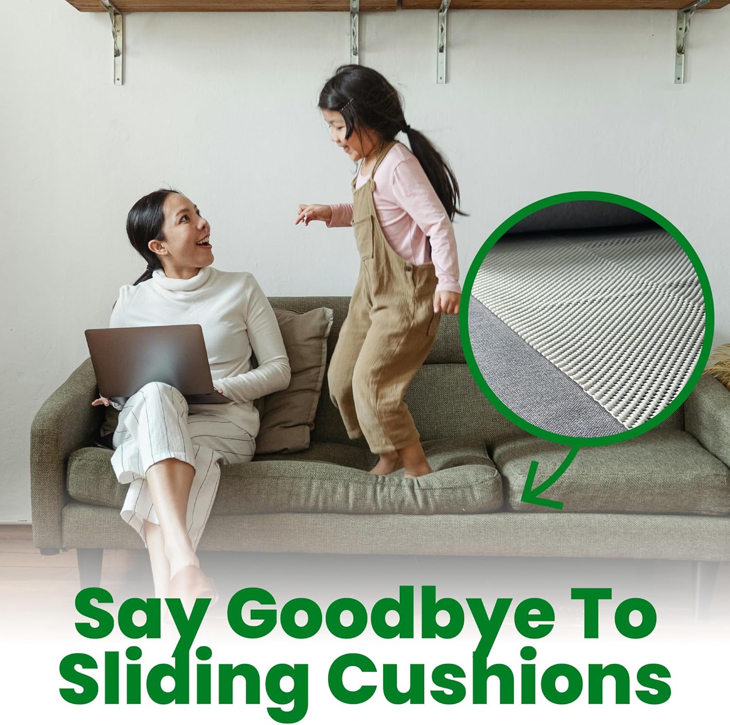 Couch Cushion Grip Pad | Keep Sofa Cushions from Sliding - Image 5