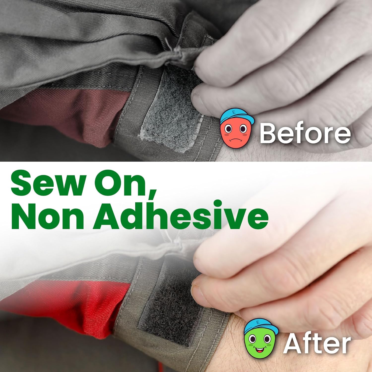 Sew On Hook and Loop Tape | Non Adhesive Sewing Fabric Fastener Straps - Image 6