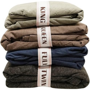 Bed Sheet Organizer and Storage Size Label Bands | Bed Sheets Set Organizers for Linen Closet Organization