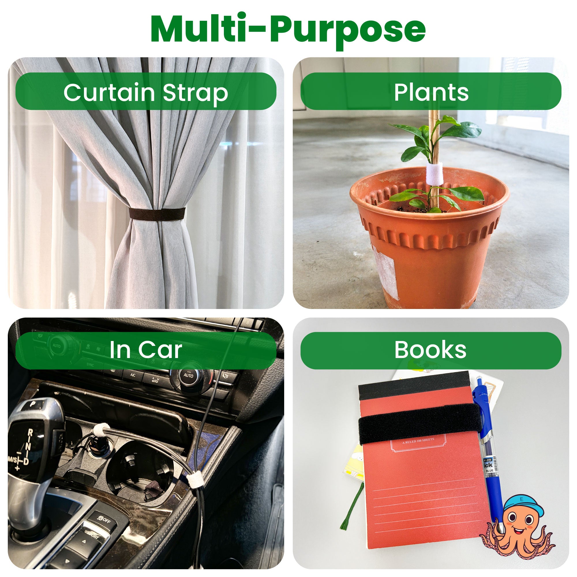 Double Sided Hook and Loop Roll Tape | Reusable Cable Ties Wrap Strips - Image 5