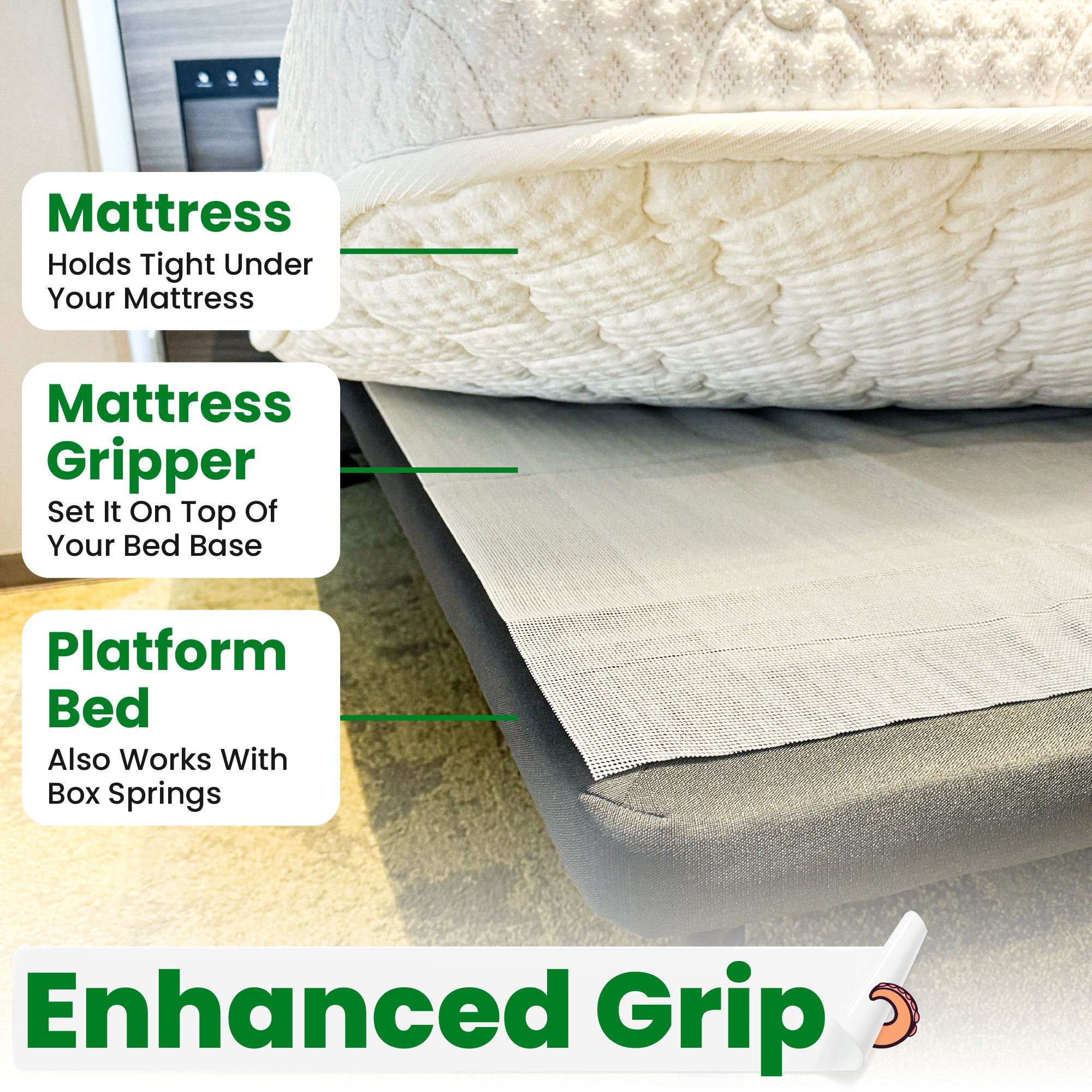 Mattress Gripper Pad | Keep Mattress from Sliding - Image 3