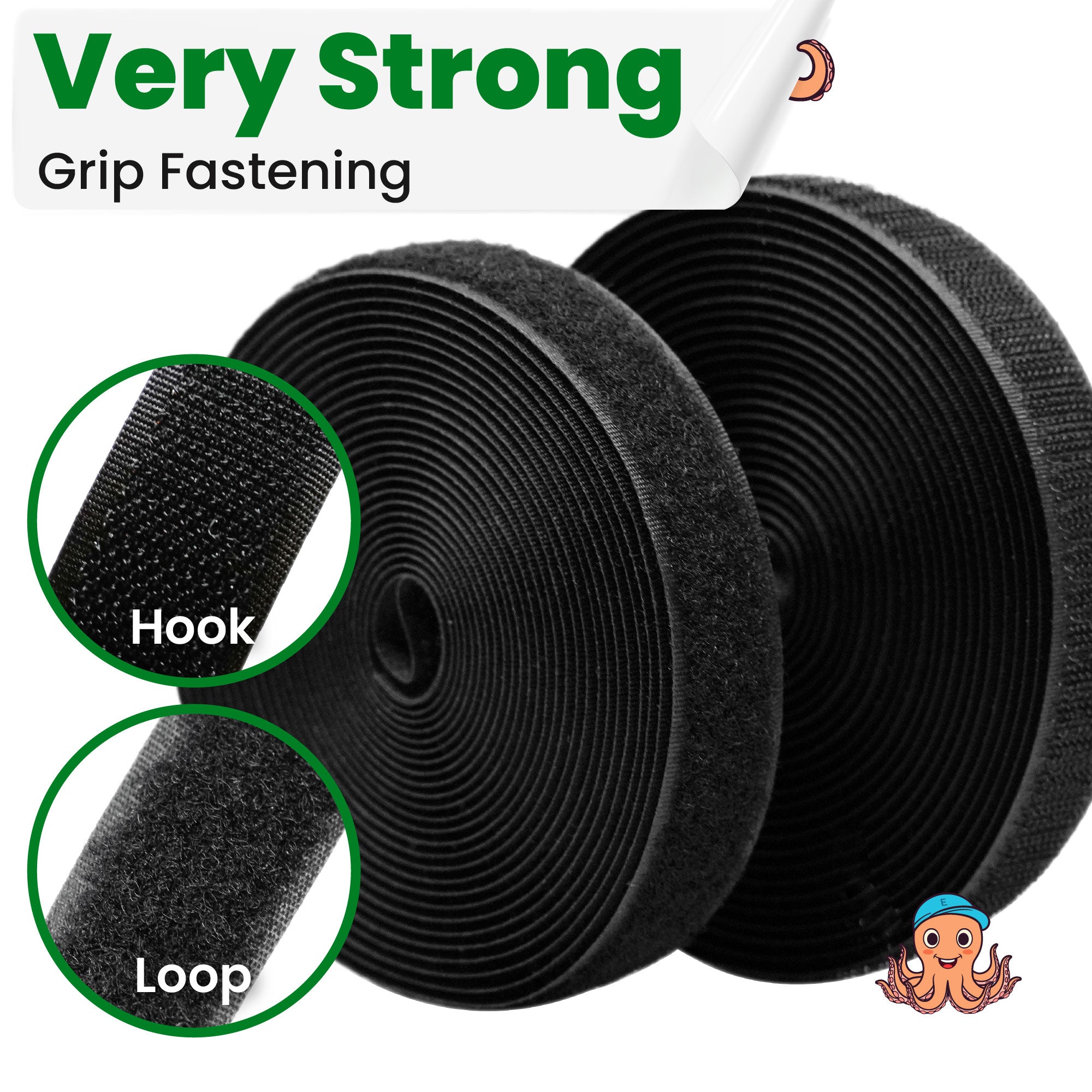 Sew On Hook and Loop Tape | Non Adhesive Sewing Fabric Fastener Straps - Image 3