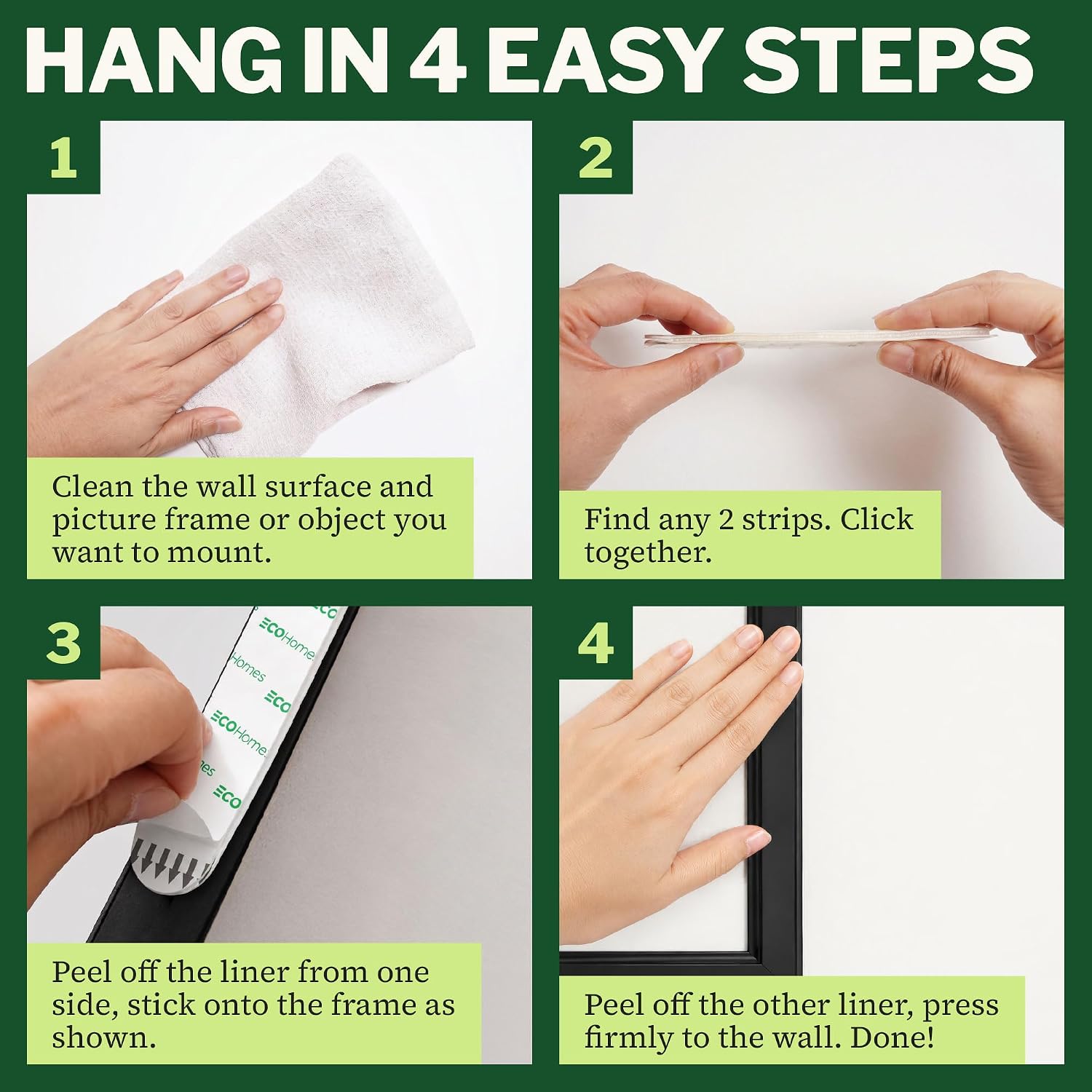 Picture Hanging Strips with Adhesive | No Nail, No Damage, Adhesive Wall Strips for Frame Hanging, Heavy Duty, Frame & Canvas Hangers for Walls, Painting & Art - Image 6