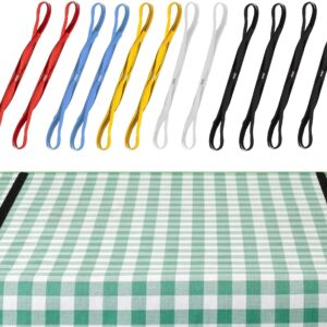 Table Cloth Holders for Outdoors & Picnics | Table Bungees Straps, Outdoor Tablecloth Band Clips, Extra Strong Camping Rubber Bands Cord, Hold Down Tableclothe Cover