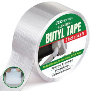 Aluminum Butyl Tape Waterproof for Leaks | Aluminum Foil, Butyl Seal Tape for Roofs, Metal Roof Seam, Panel Patch, Pipe Leaks, Gutter, Garden Hose, RV, Outdoor Sealing: Amazon.com