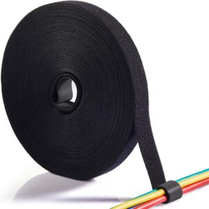 Double Sided Hook and Loop Roll Tape Strap | Two Sides, Self Stick, No Adhesive, Reusable, Cable Ties Wrap for Cable Management, Heavy Duty, Extender Straps, Wire Strips: Amazon.com