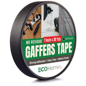 No Residue Gaffers Tape | Floor Tape, Matte, Gaffer Tape for Securing Cables, Electrical Cords, Extension Cords, Cable Management, Stage, Studio