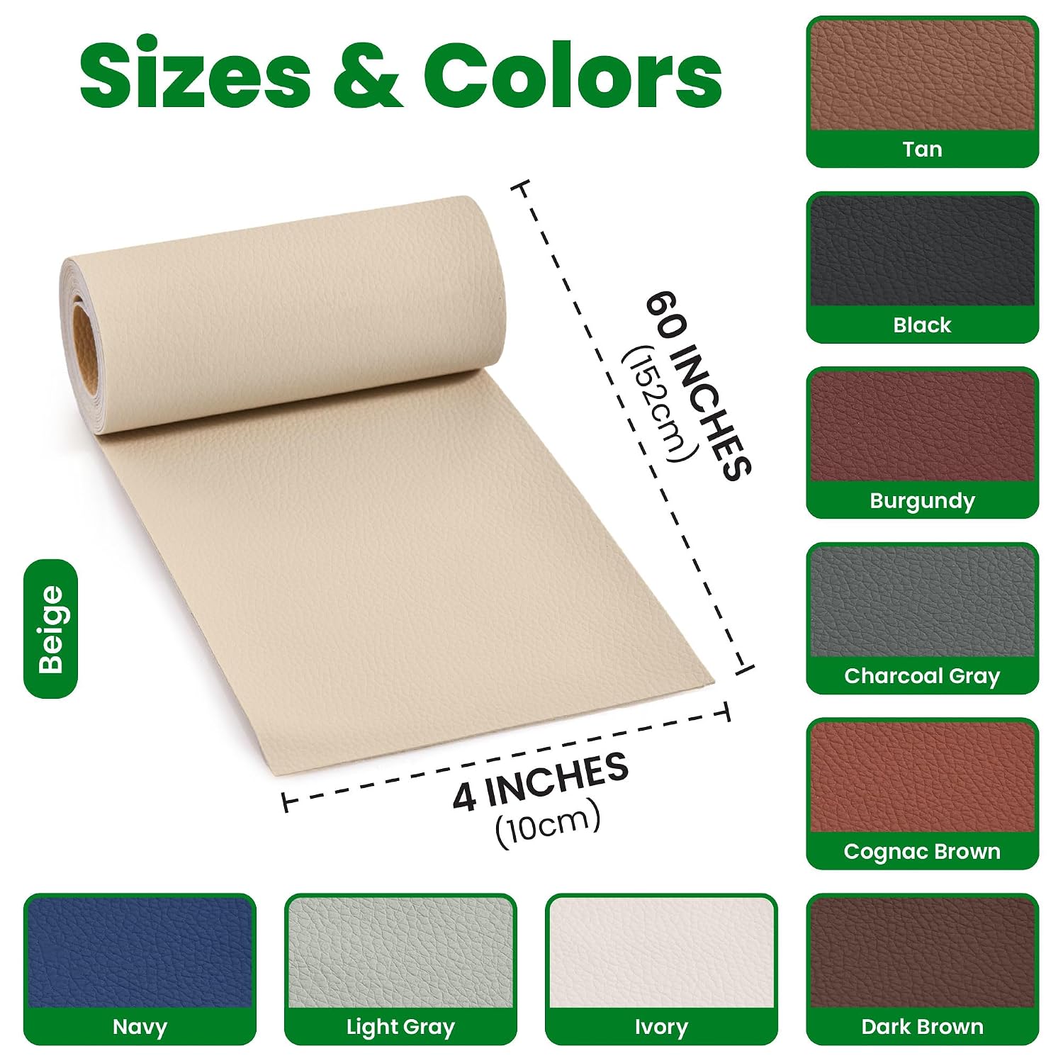 Leather Repair Tape for Furniture | Self Adhesive, Leather & Vinyl Patch, Couch, Sofa, Chair & Car Seat, Faux, Leather Wrap Repair Kit, Upholstery Tape Roll - Image 2